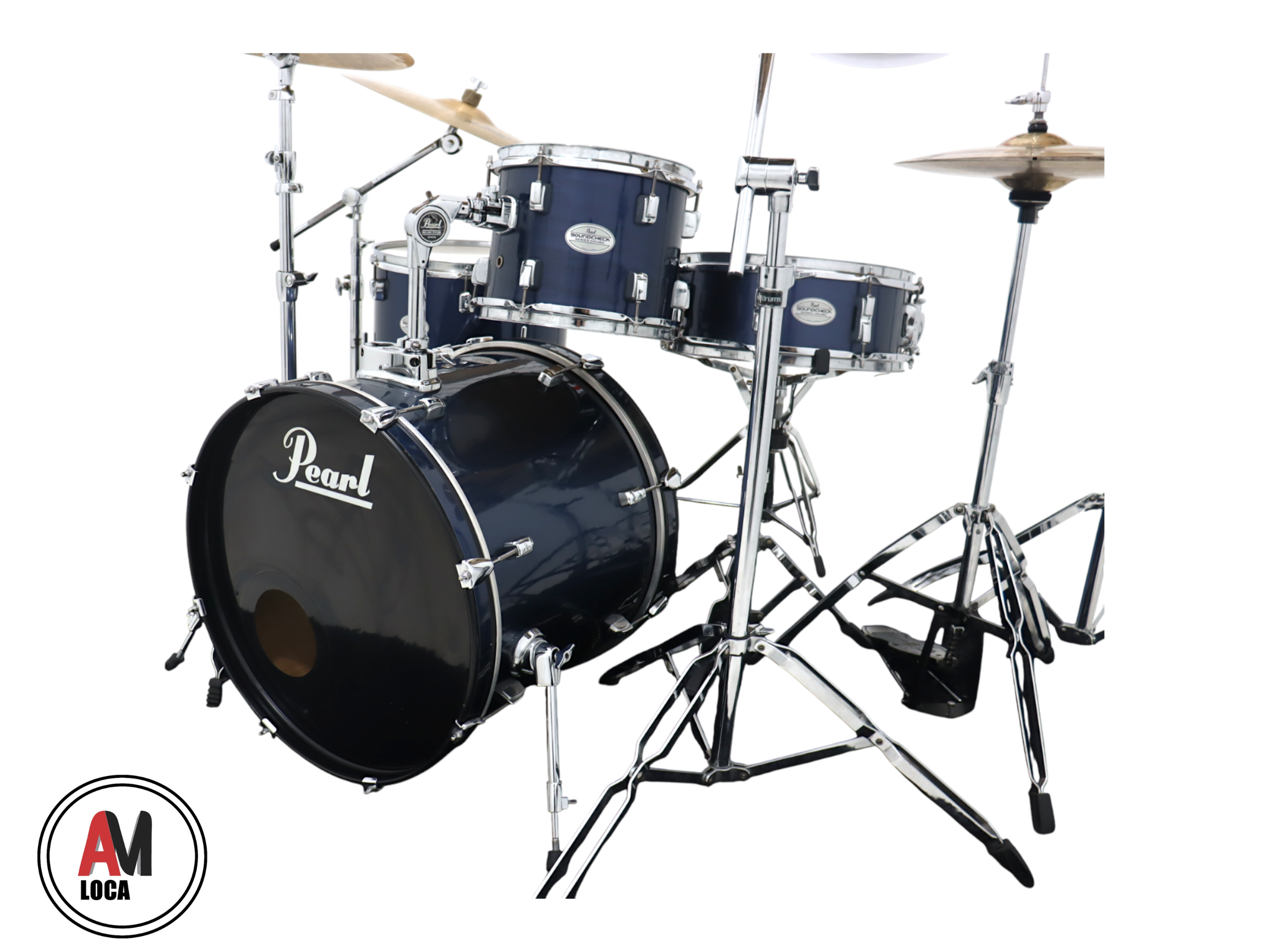 LOCAÇÃO BATERIA PEARL SOUND CHECK BB20 T10 T12 CX14 SD14 COMPLETA COD1946