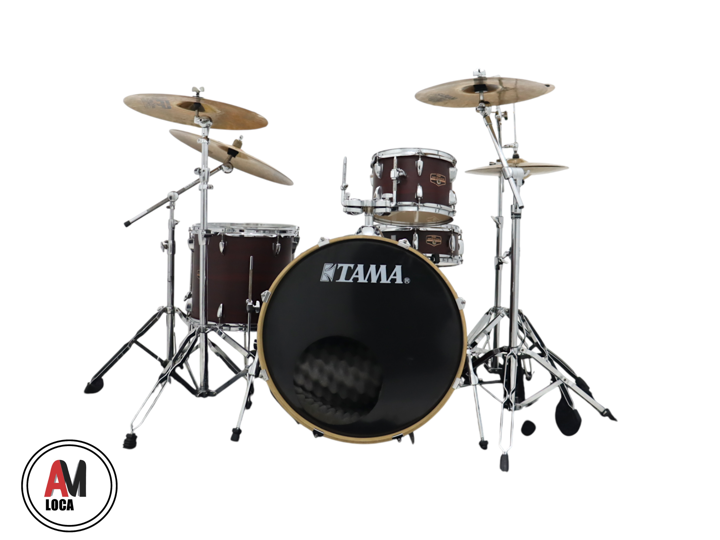 LOCAÇÃO BATERIA TAMA IMPERIAL STAR MAHOGANY BB22 T8 T10 CX14 SD14 SD 16 COMPLETA COD1947