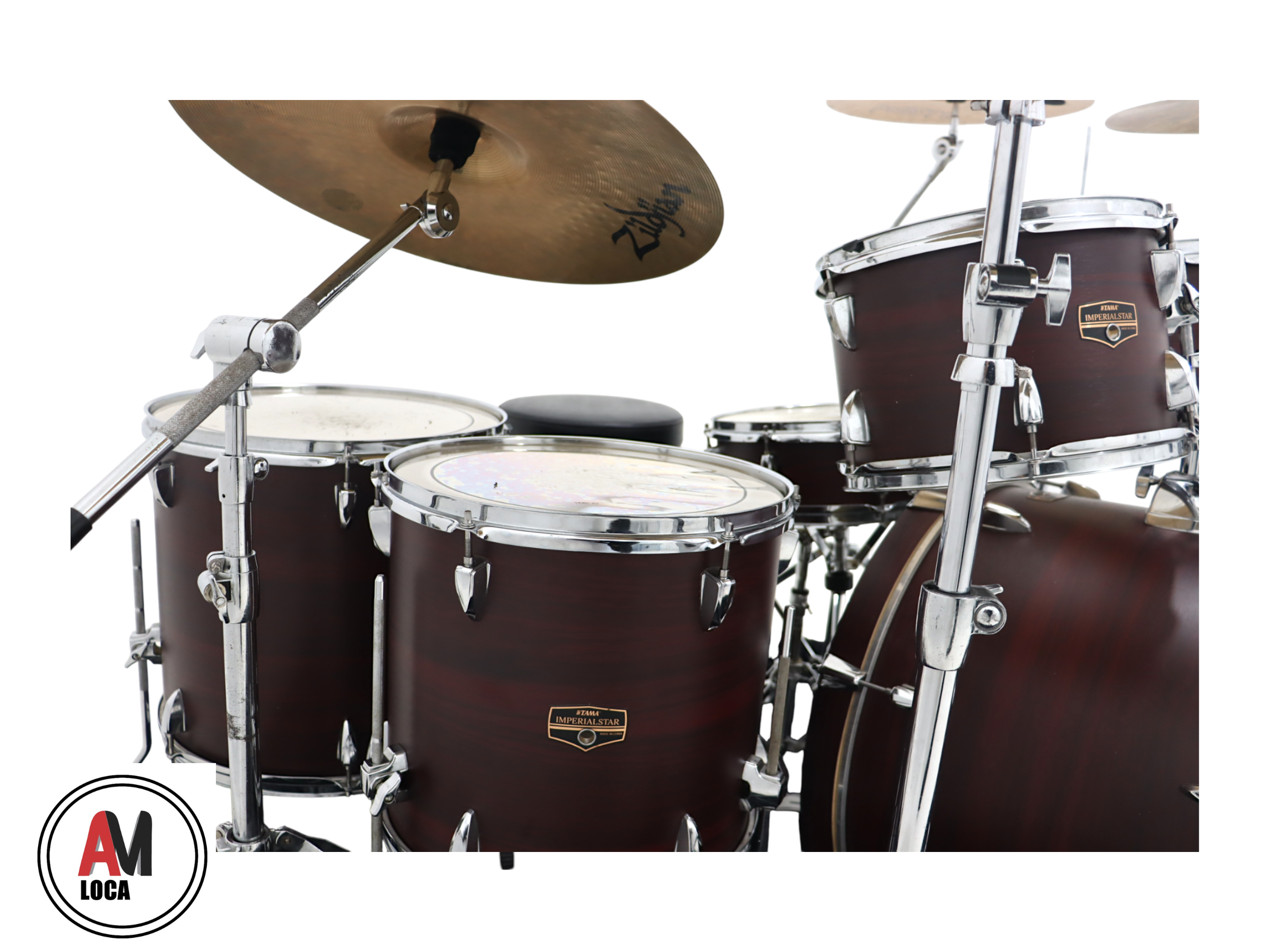 LOCAÇÃO BATERIA TAMA IMPERIAL STAR MAHOGANY BB22 T8 T10 CX14 SD14 SD 16 COMPLETA COD1947