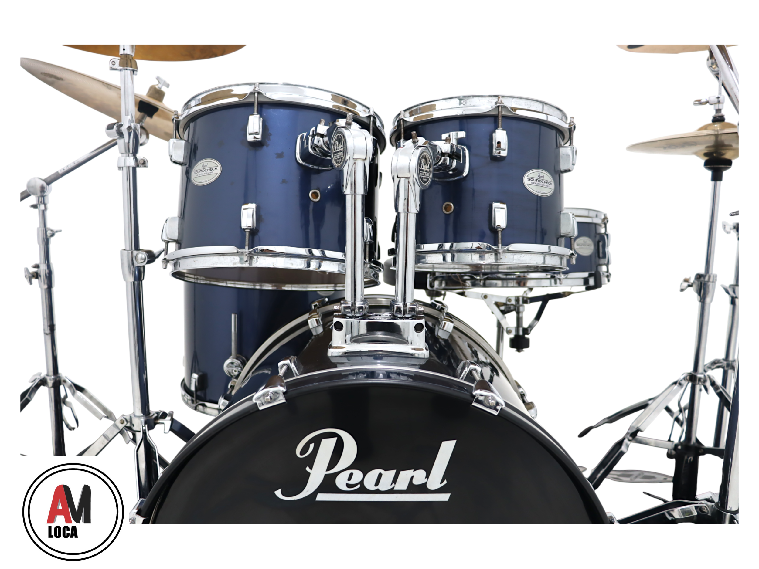 LOCAÇÃO BATERIA PEARL SOUND CHECK BB20 T10 T12 CX14 SD14 COMPLETA COD1946