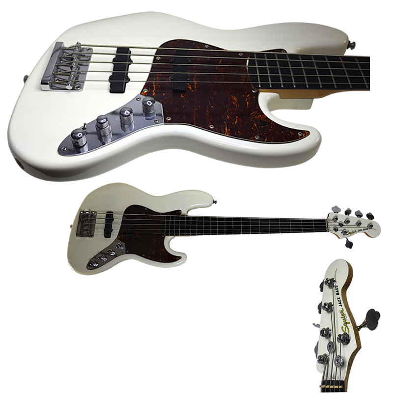 LOCAÇÃO CONTRABAIXO SQUIER JAZZ BASS AFINITTY 5 ACTIVE OLYMPIC WHITE COD541