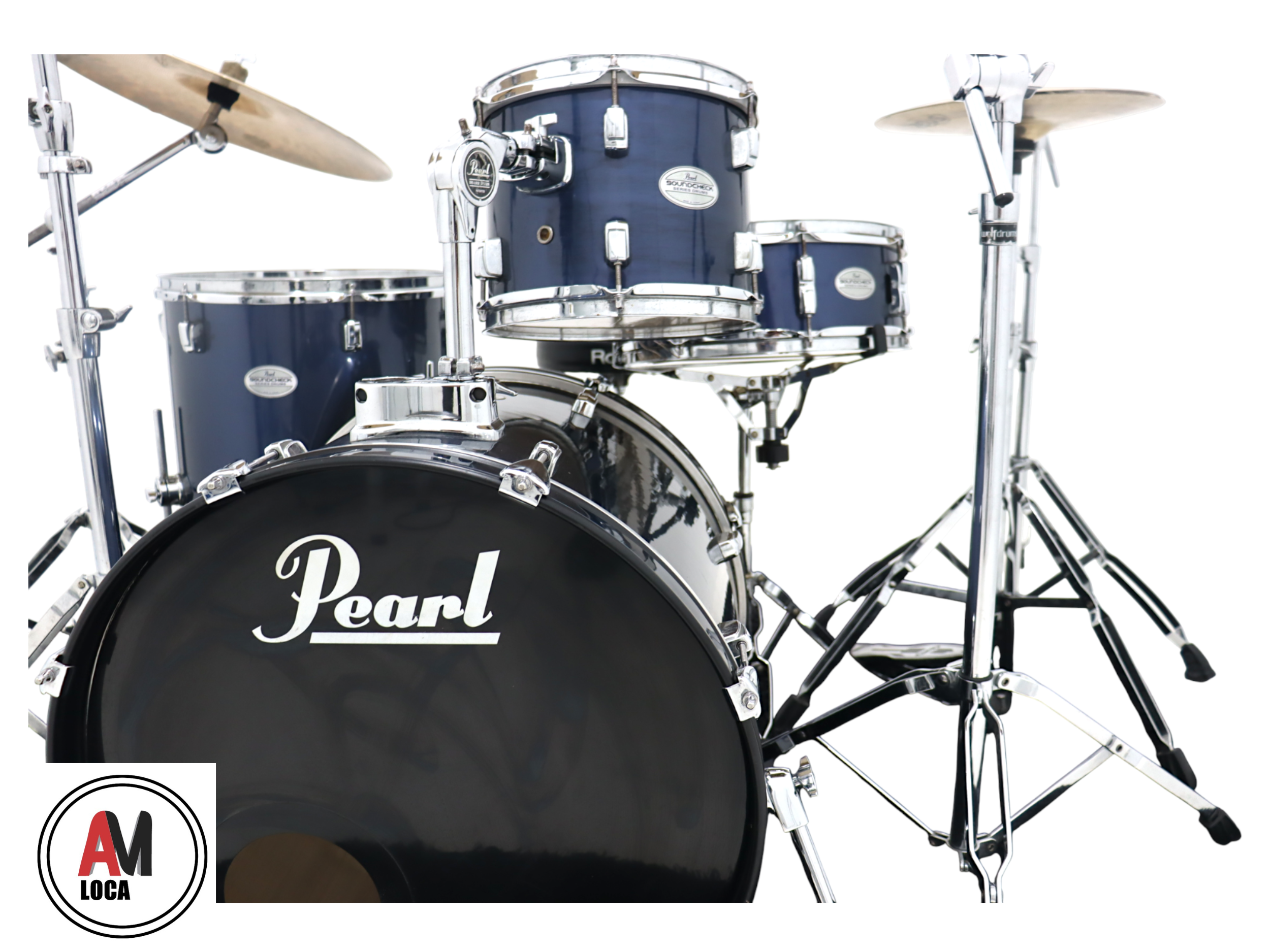 LOCAÇÃO BATERIA PEARL SOUND CHECK BB20 T10 T12 CX14 SD14 COMPLETA COD1946