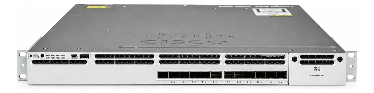 SWITCH CISCO C3850 12P SFP 1G / WS-C3850-12S-S / 2 FONTES SWITCH CISCO C3850 12P SFP 1G / WS-C3850-12S-S / 2 FONTES