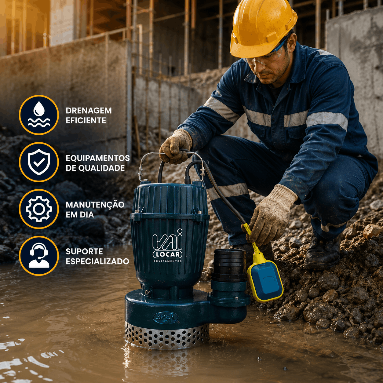 Locação de Bomba Submersível: Como Dimensionar para Drenagem e Esgotamento
