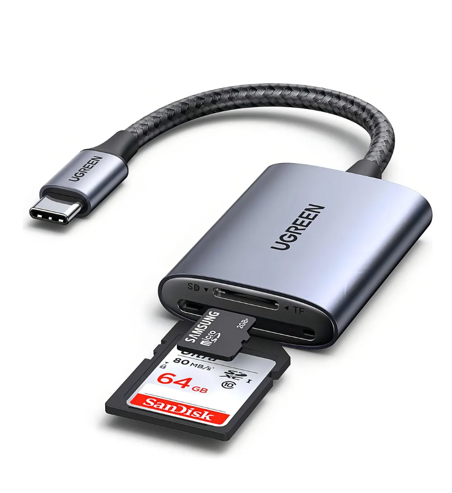 Leitor Cartão Memória Usb C Para Cartão Micro Sd E Sd