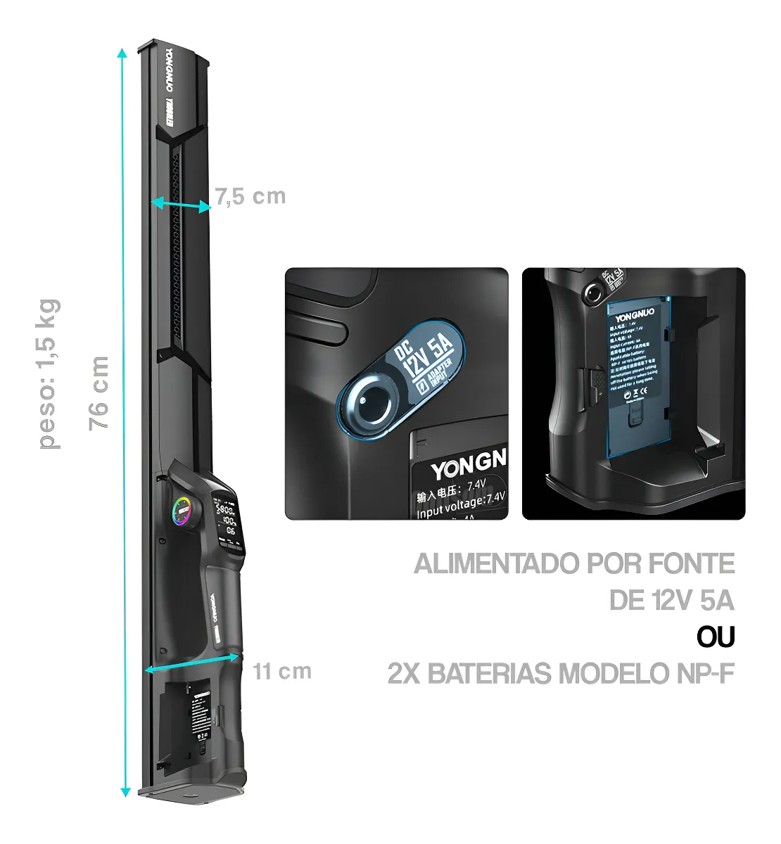 Bastão de LED Youngnuo YN660 RGB BI-COLOR