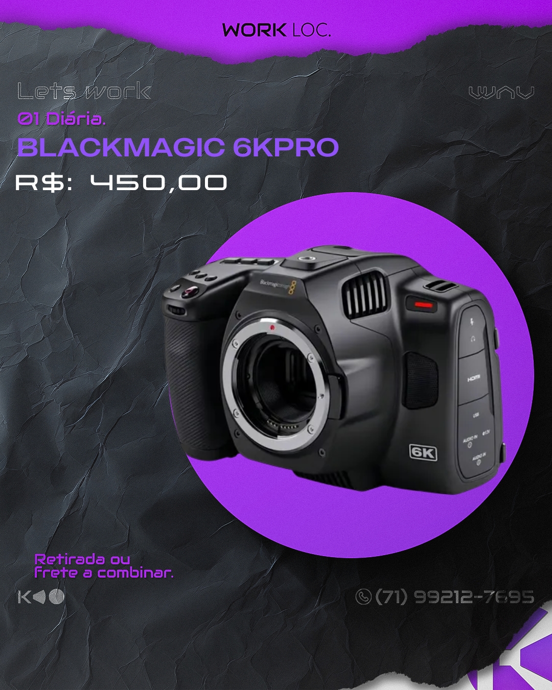CÂMERA BLACKMAGIC 6KPRO