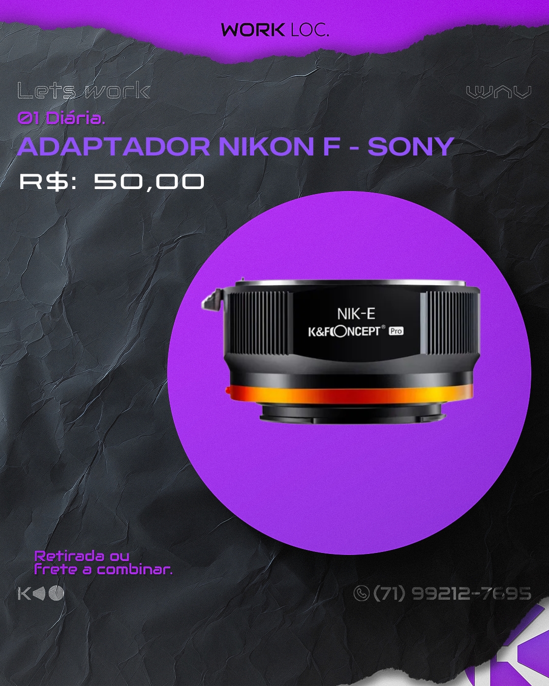 ADAPTADOR NIKON F SONY