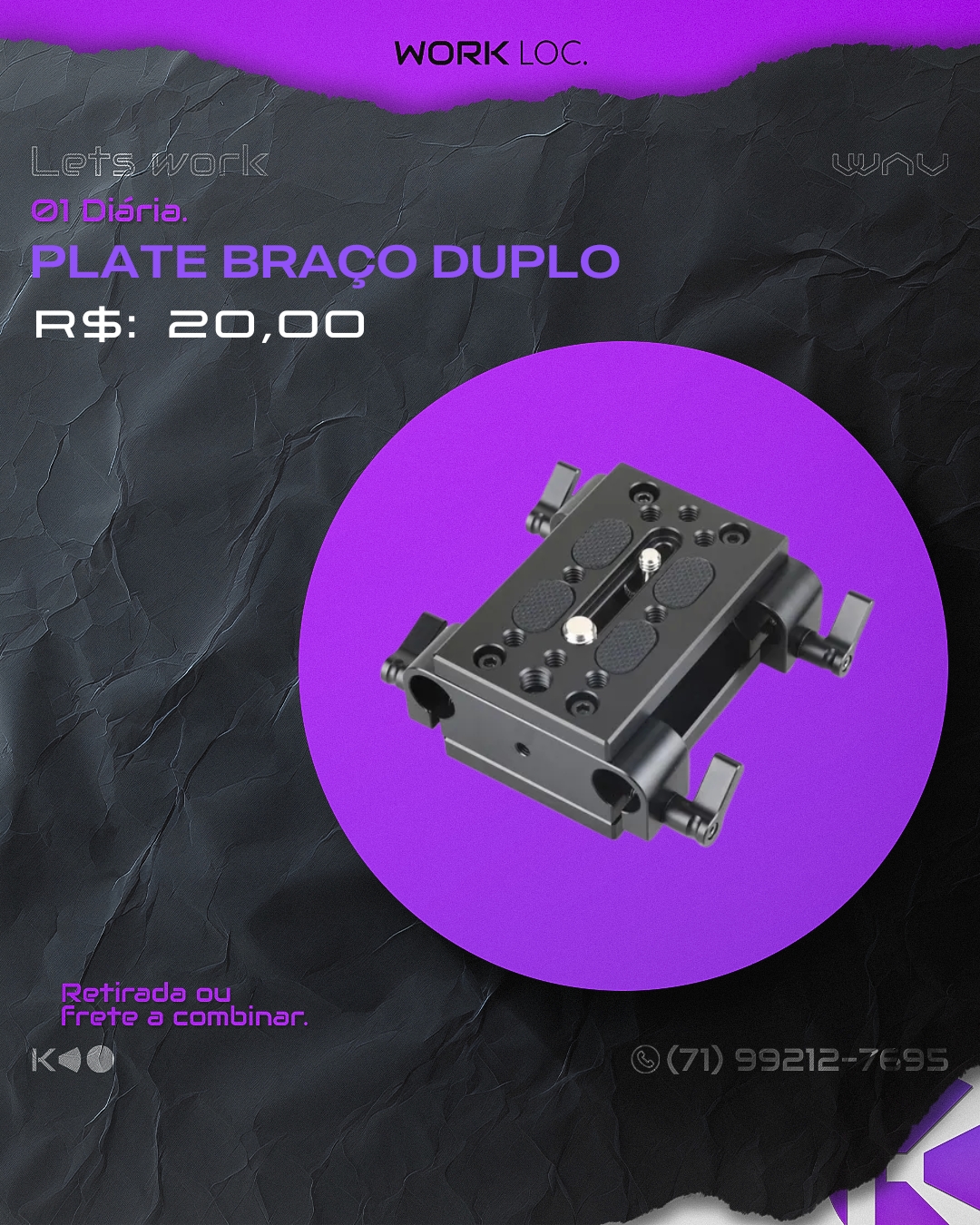 PLATE BRAÇO DUPLO