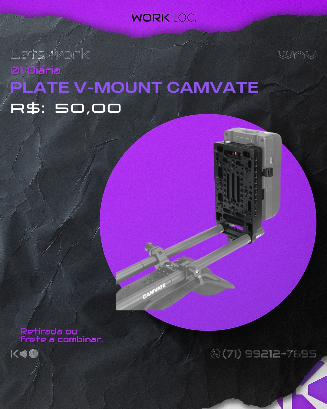PLATE V-MOUNT CAMVATE