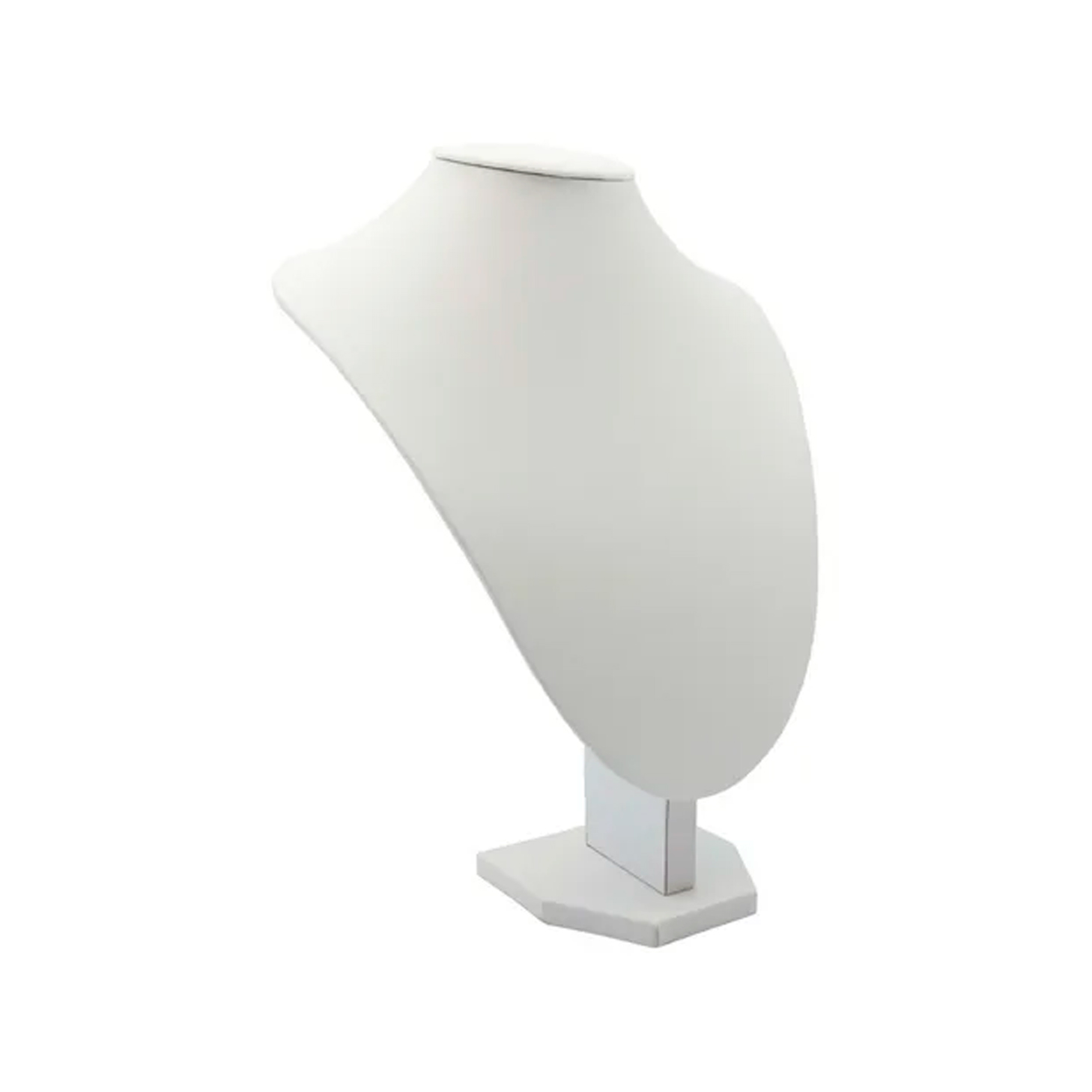 Expositor de Colar M em Corino Branco – Elegância para Joias