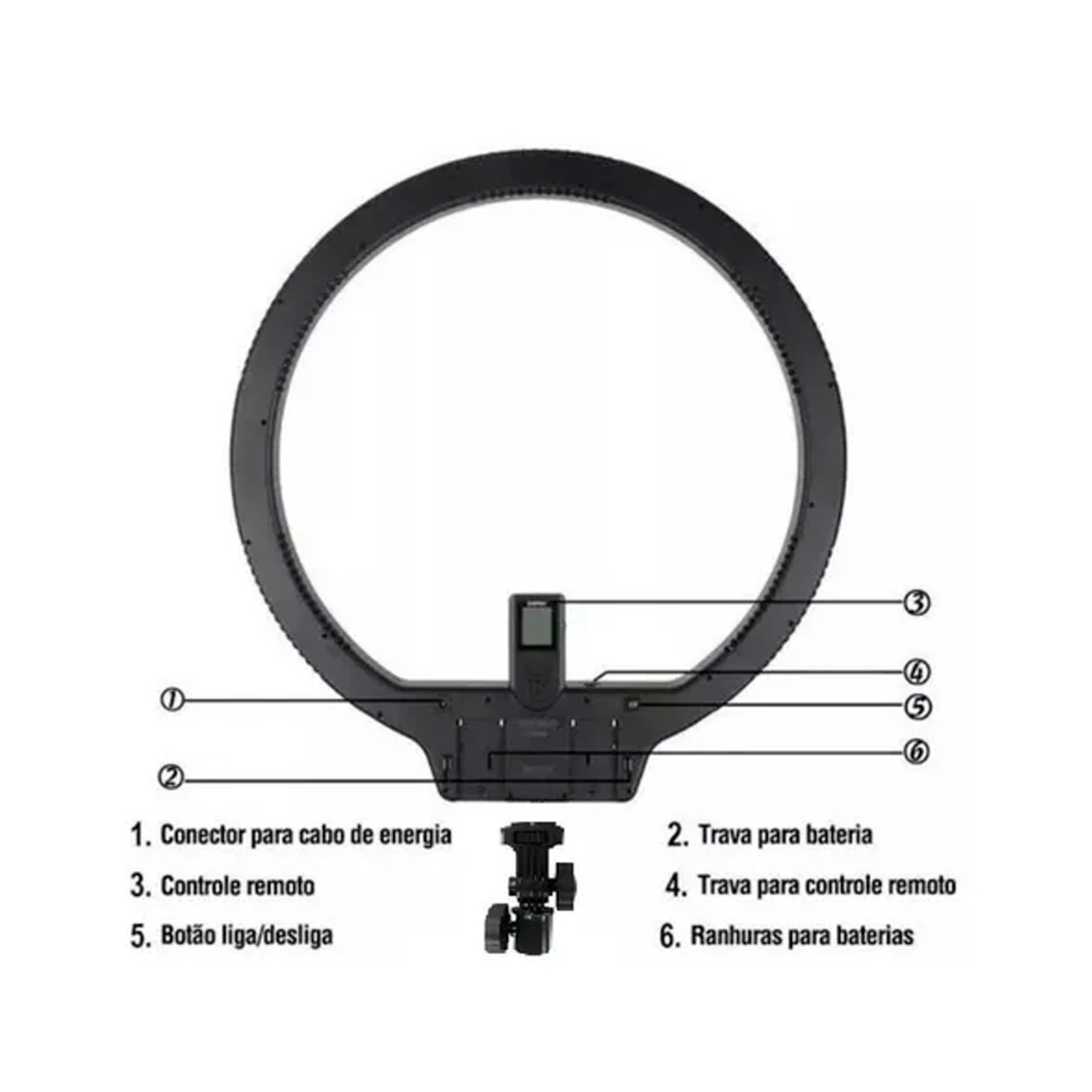 Ring Light Yongnuo com Tripé 2m – Branco Quente e Frio