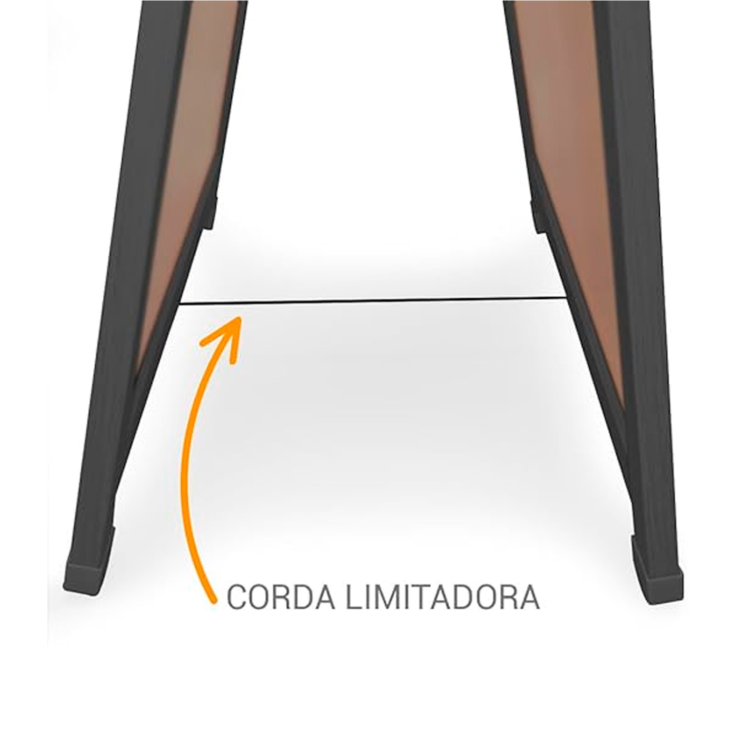 Cavalete de Loja Duplo Soft PRETO – Estrutura em MDF Prime