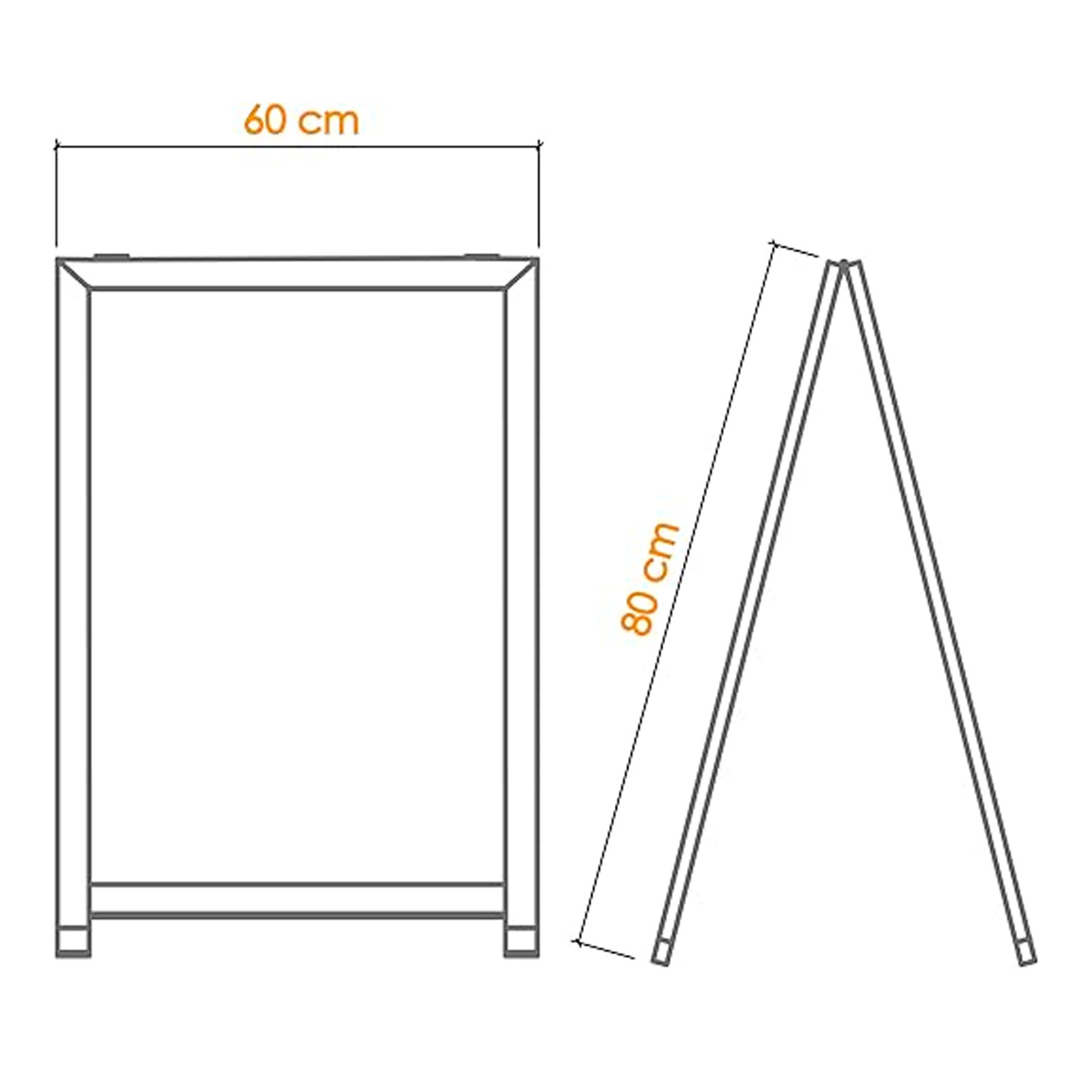Cavalete de Loja Duplo Soft CARVALHO – Estrutura em MDF Prime