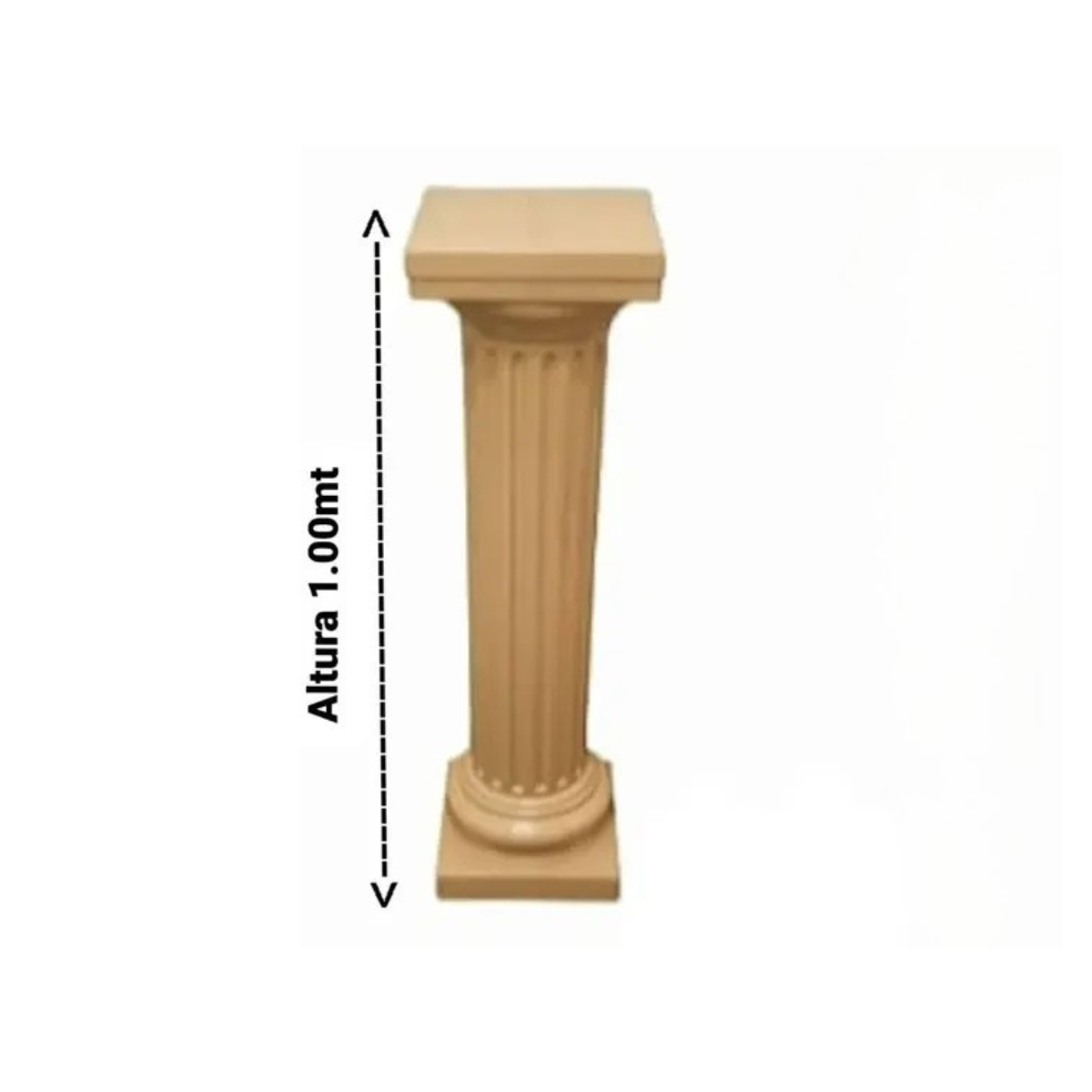 Coluna Grega Decorativa BEGE (1,00m) – Estilo Clássico e Versátil