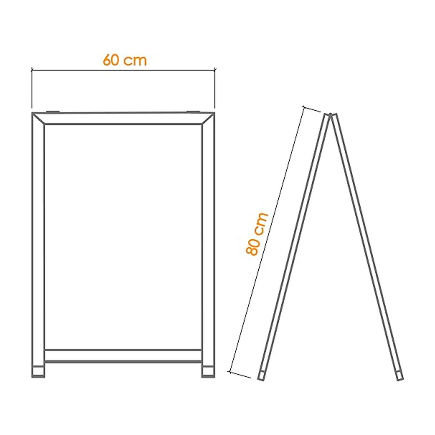 Cavalete de Loja Duplo Soft PRETO – Estrutura em MDF Prime