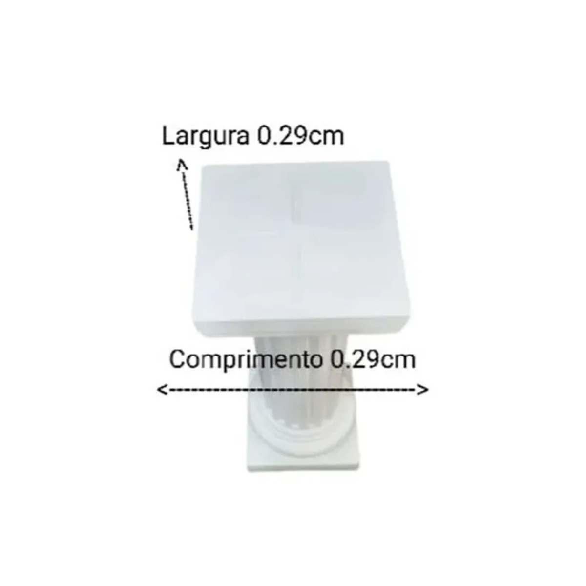 Coluna Grega Decorativa BRANCA (1,00m) – Leve e Sofisticada