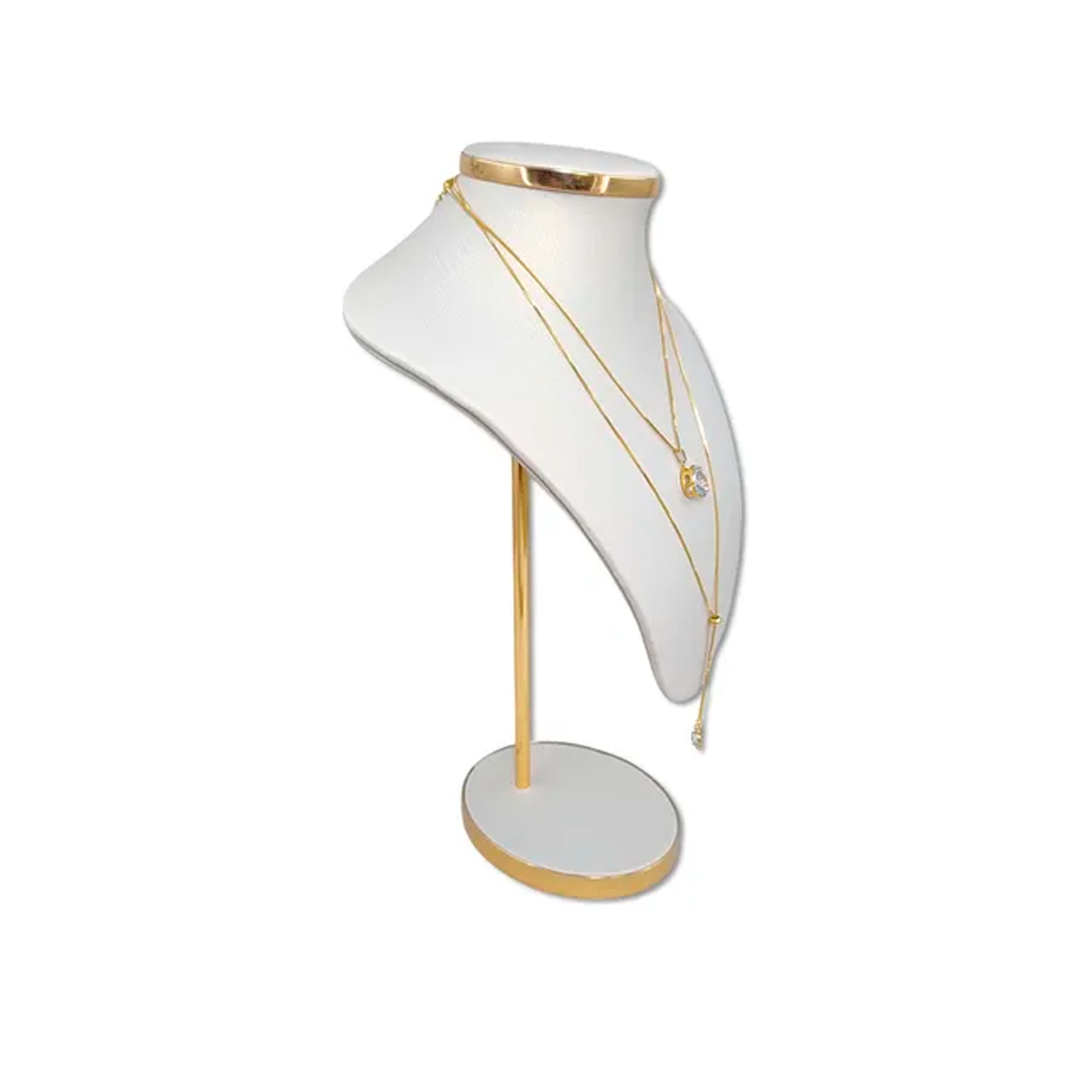 Expositor de Colar em Haste – Metal Dourado Forrado
