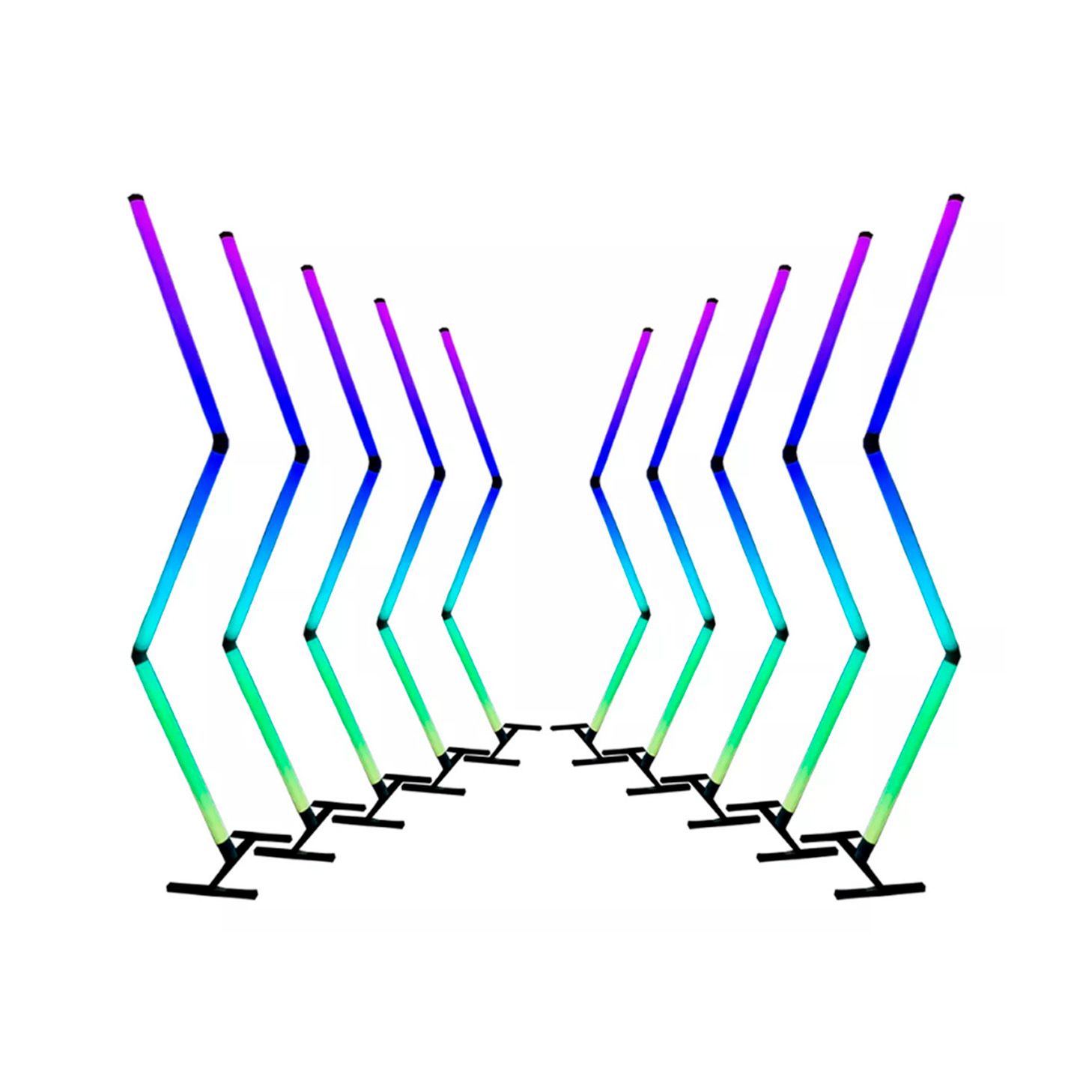 Kit 10 Arcos de LED RGB Formato Z para Eventos – Desmontável