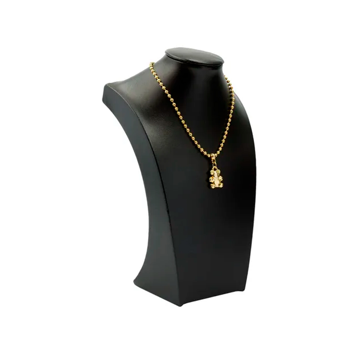 Expositor de Colar Busto M em Corino PRETO – Destaque Suas Joias com Elegância