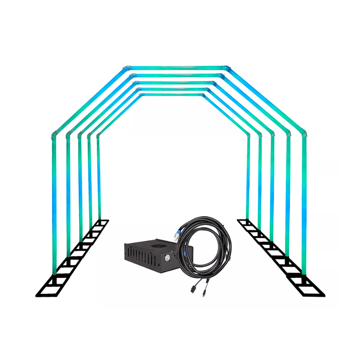 Kit 5 Arcos de LED RGB Formato Simples para Eventos