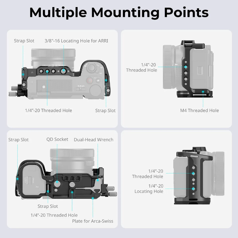 Kit De Gaiola Smallrig para Sony Zv-e10 II + Top Handle Punho Superior