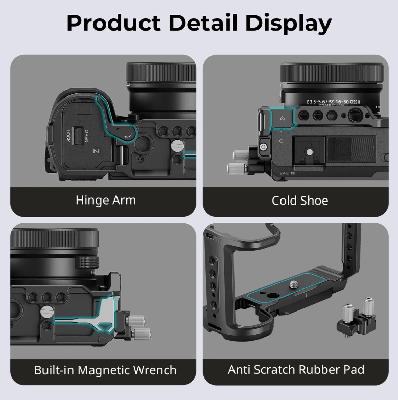 Kit De Gaiola Smallrig para Sony Zv-e10 II + Top Handle Punho Superior