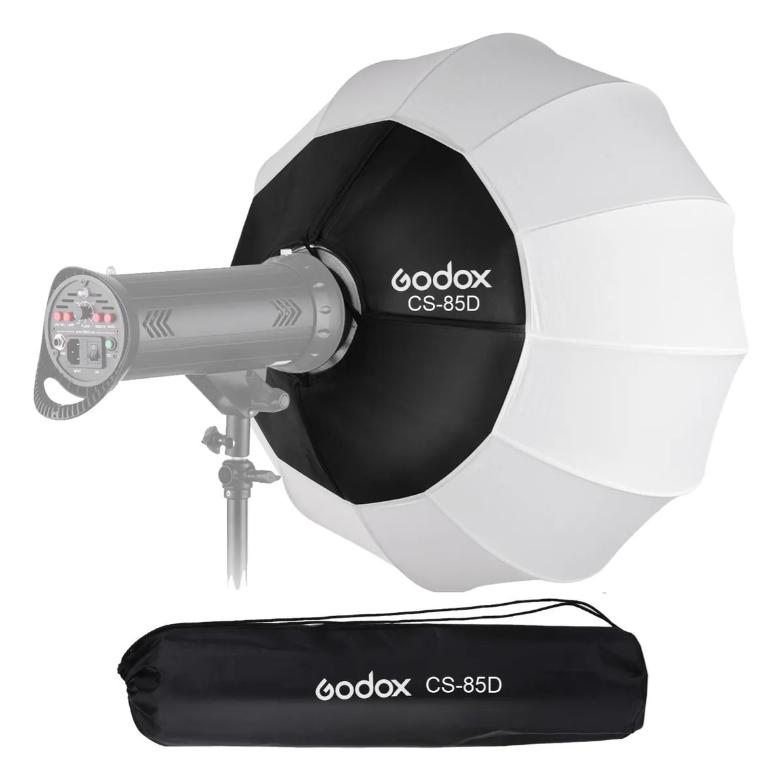 Softbox Lanterna Globo Godox 85cm Cs-85d Bowens Dobrável + Tripé Greika