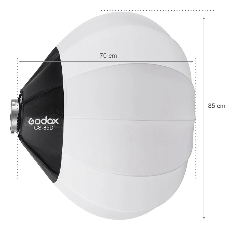 Softbox Lanterna Globo Godox 85cm Cs-85d Bowens Dobrável + Tripé Greika