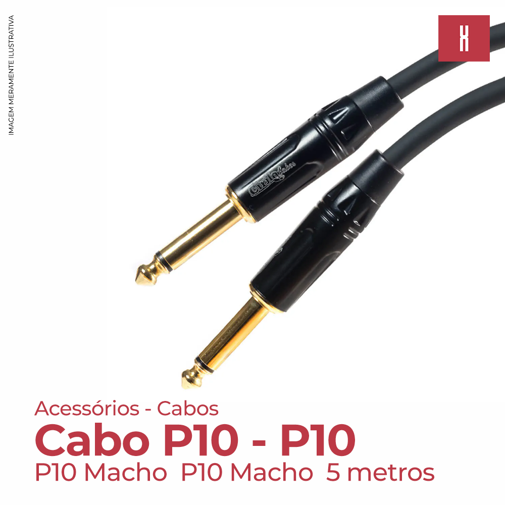CABO P10 MACHO - P10 MACHO C/ 5 MTS