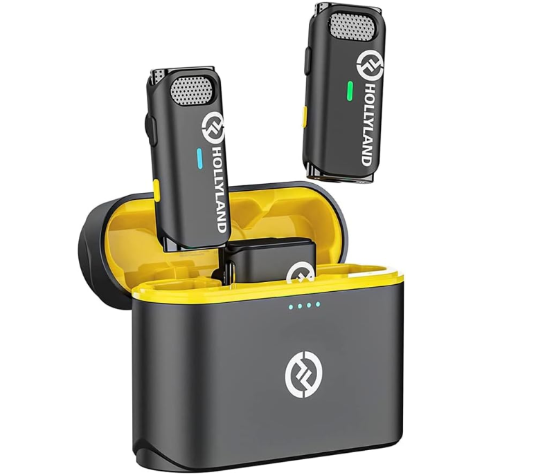 Microfone de Lapela Sem Fio Hollyland Lark M1 Duo – Sistema Wireless para Duas Pessoas