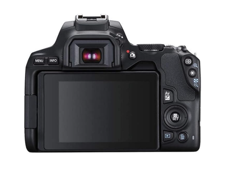 Câmera Canon SL3 DSLR com 24.1MP, 3'', Gravação em 4K 24fps com Lente 18-55mm