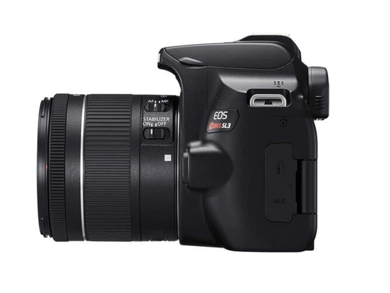 Câmera Canon SL3 DSLR com 24.1MP, 3'', Gravação em 4K 24fps com Lente 18-55mm