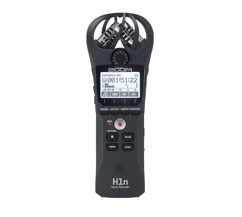 Gravador de Áudio Digital Zoom H1n – Portátil com Captação Estéreo Profissional