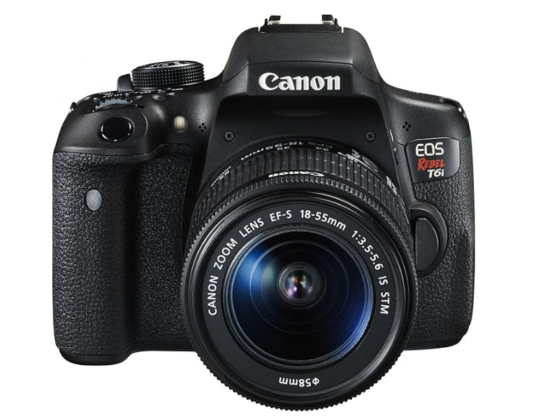 Câmera Canon EOS Rebel T6i DSLR 24.2MP com Wi-Fi Integrado com Lente 18-55mm