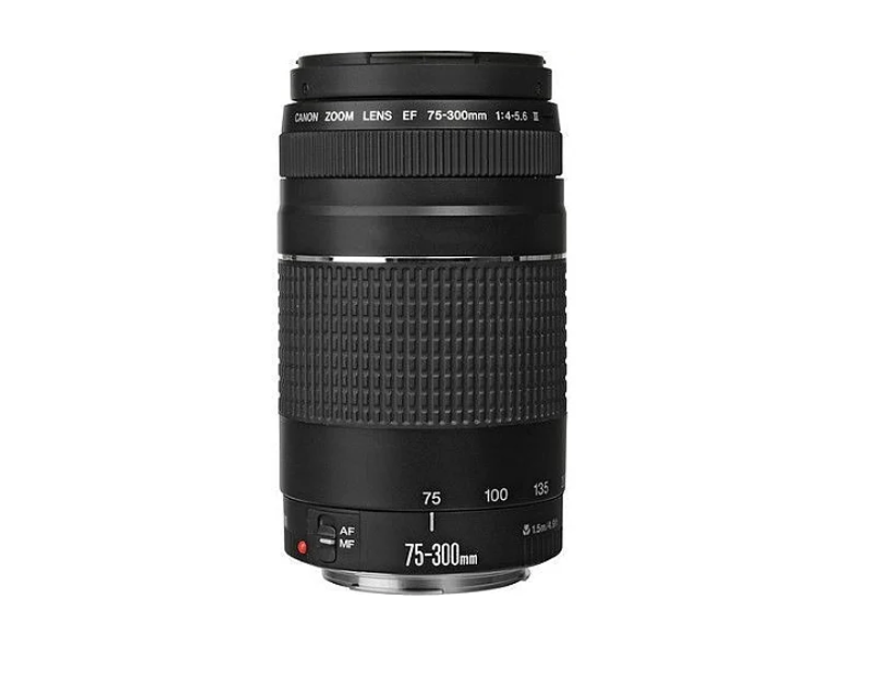 Lente Canon EF 75-300mm f/4-5.6 III USM – Teleobjetiva Leve para Fotos à Distância