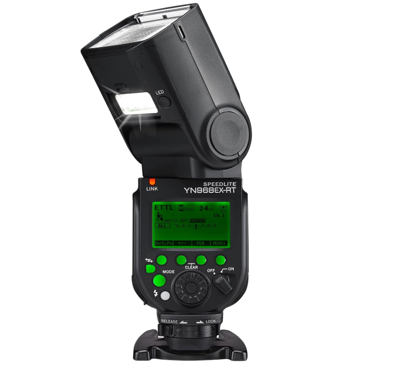 Flash Yongnuo YN968EX-RT para Canon – Alta Potência com Luz LED Integrada