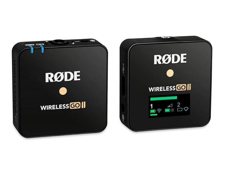 Sistema de microfone sem fio único Rode Wireless Go II, áudio sem fio ultracompacto para telefone, câmera DSLR