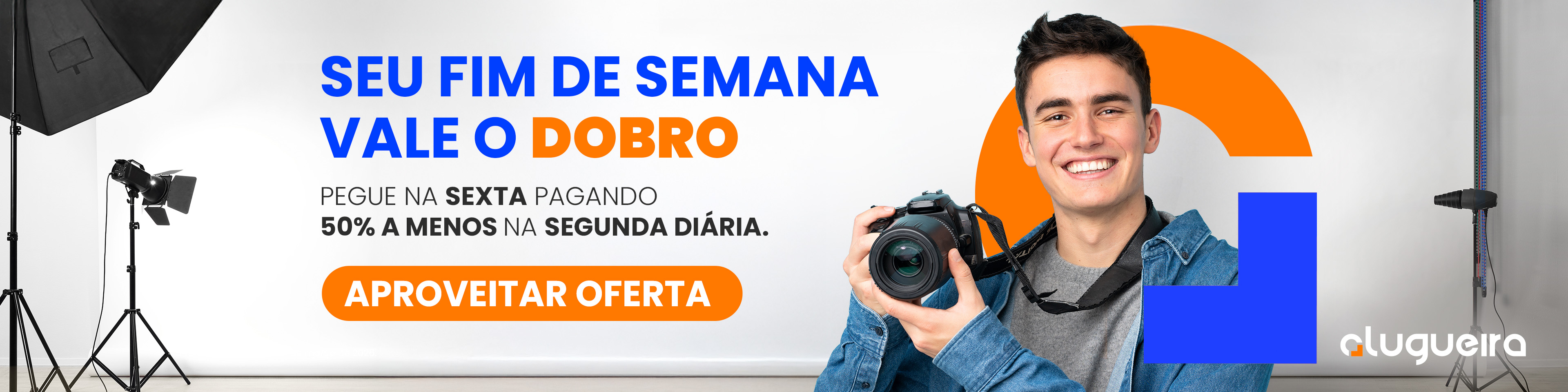 Promoção aluguel de sexta a segunda