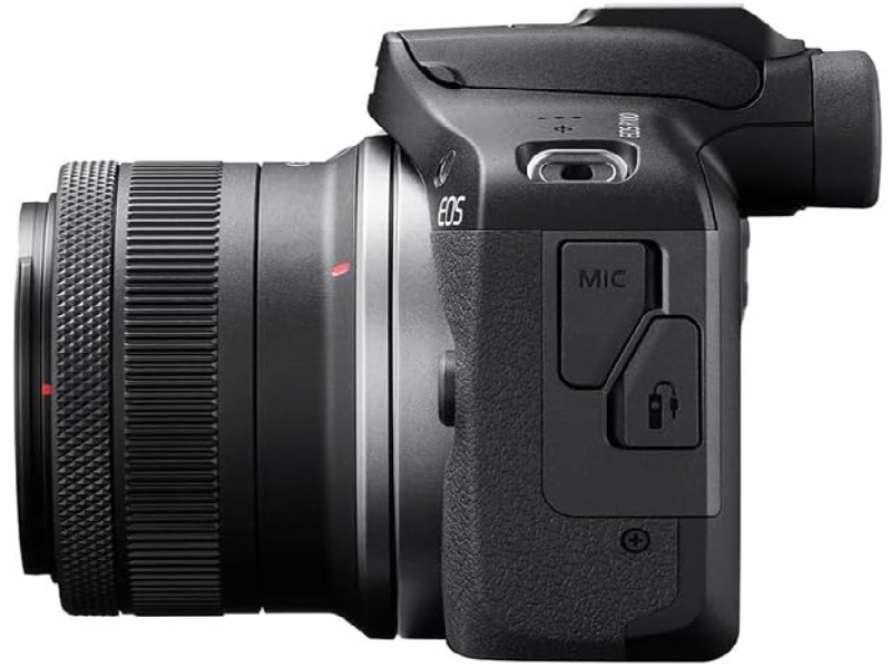 Câmera Mirrorless Canon EOS R100 4k 24.1mp Aps-c, com Lente 18-45mm