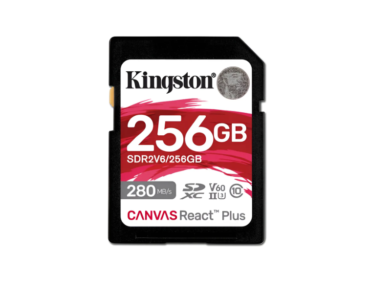 Cartão de Memória KINGSTON SD XC 256GB 280MB/S REACT PLUS UHS-II V60 SDR2V6/256GB