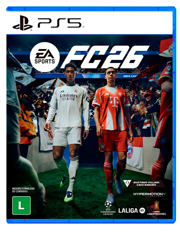 Jogo FC 26 PS5 - Jogo de futebol, times atualizados, Copa do Mundo