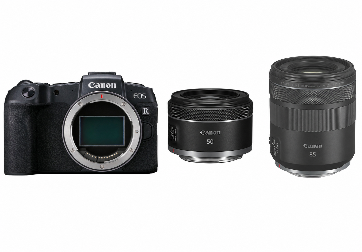Kit Canon RP Retrato Pro - Câmera Canon RP + Lente RF 85mm + Lente RF 50mm