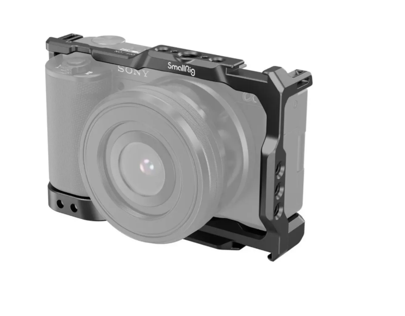 SmallRig Camera Cage com alça de silicone, placa de liberação rápida Arca integrada, kit Cage Rig para Sony ZV-E10
