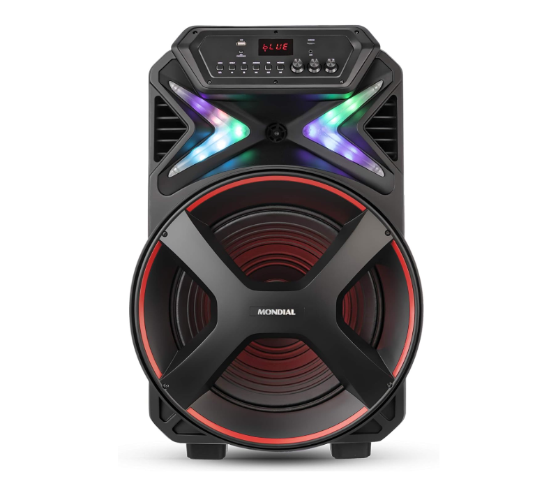 Caixa de Som Amplificada Mondial CM-700 Bluetooth – 300W com Rádio FM e Entrada USB