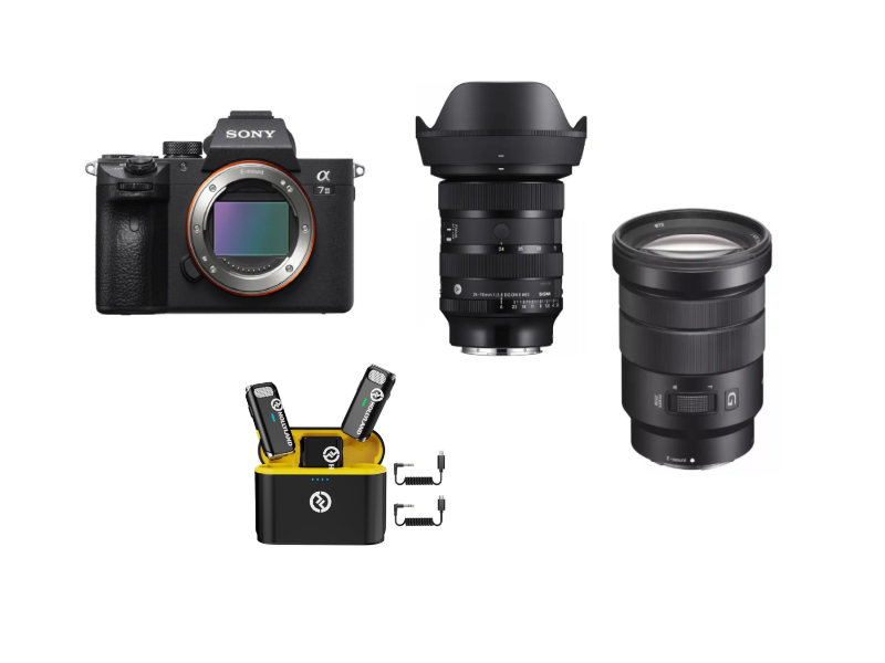 Kit Sony Videomaker Guerrilha com duas Lentes + Mic