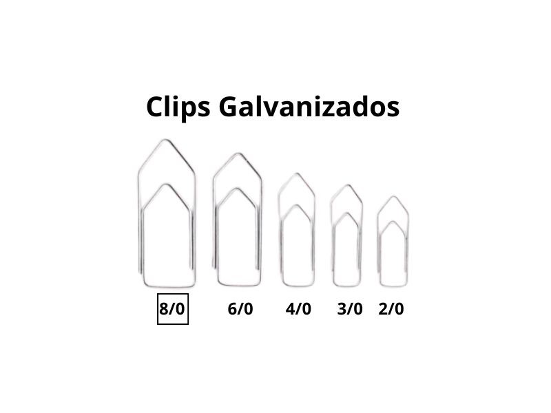 CLIPS 8/0 GRAMAS GALVANIZADOS CAIXA C/170 UN GOLDEN KRAFT