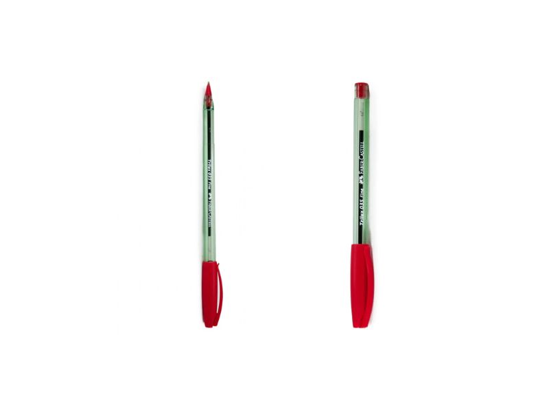 CANETA ESF FABER CASTELL TRILUX 035 PONTA FINE VERMELHA