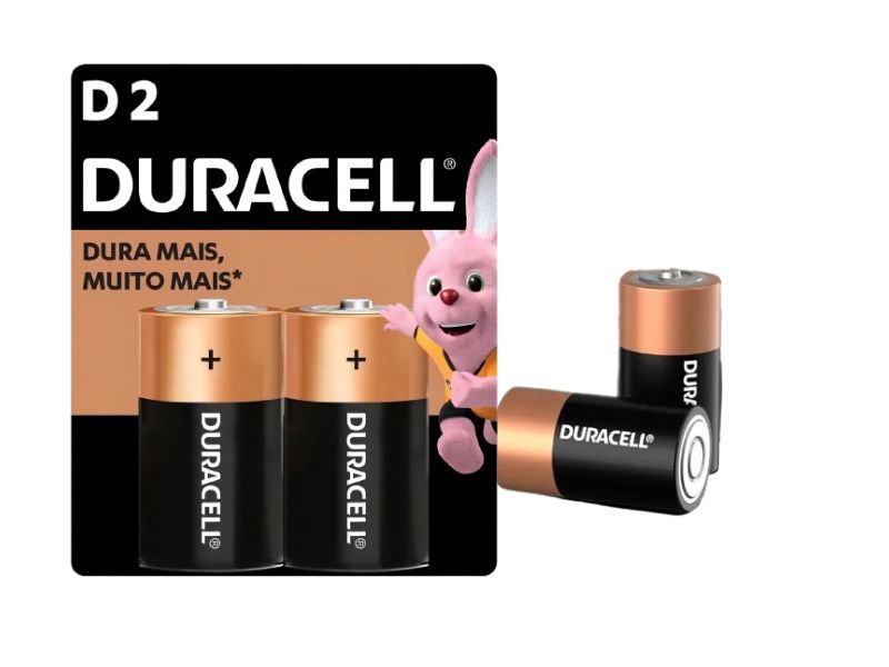 PILHA GRANDE D2 DURACELL UND