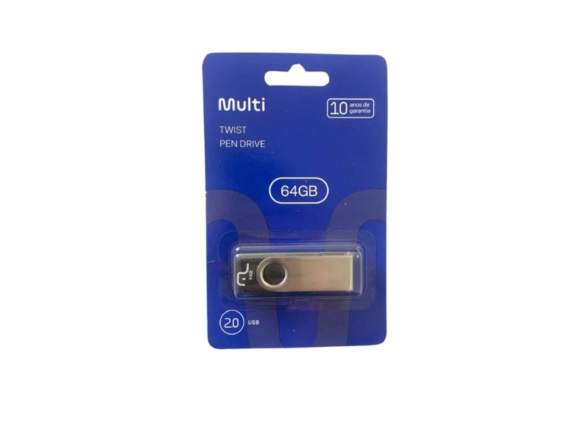 PEN DRIVE TWIST PRETO 64GB (PD590) MULTILASER